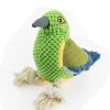 Pet Squeaky Toy Dog Toys, Bite Resistant Plush Parrot Shaped Dog Rope Toys, Chew Toy with Sound