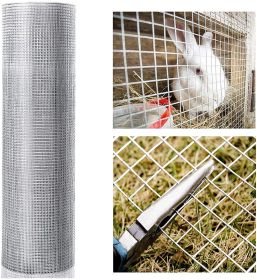 48inx100ft 1/2 in 19 Gauge Hardware Cloth Welded Cage Wire Chicken Fence mesh Rolls Square Chicken Wire Netting Raised Garden Rabbit Fence Snake Fenci