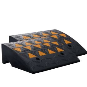 VEVOR Rubber Curb Ramp 2 Pack, 6" Rise Height Heavy-Duty 33069 lbs/15 T Capacity Threshold Ramps, Driveway Ramps with Stable Grid Structure for Cars