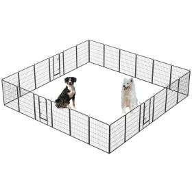 Dog Playpen Foldable 24 Panels Dog Pen 40" Height Pet Enclosure Dog Fence Outdoor with Lockable Door for Large/Medium/Small Dogs,Puppy Playpen,RV