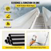 VEVOR Pipe Stair Handrail, 9FT Staircase Handrail, 440LBS Load Capacity Carbon Steel Pipe Handrail, Industrial Pipe Handrail with Wall Mount Support