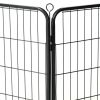 Dog Playpen 8 Panels Steel 31.5"x23.6" Black