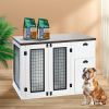 Furniture style dog cage, wooden dog cage, double door dog cage, side cabinet dog cage, Dog crate