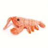 Pet Gravity Shrimp Plush Toy USB Charging Simulate Lobster Electric Jumping Cat Toys, Simulation Lobster Dog Toy