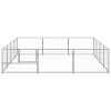 Dog Kennel Silver 129.2 ft¬≤ Steel