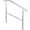 VEVOR Stainless Steel Transitional Handrail fit for Level Surface and 2 to 3 Adjustable Stair Indoor Outdoor Step Railings 441lb Capacity W/Installati