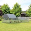 PawHut Large Chicken Coop Metal Chicken Run for Chickens with Waterproof and Anti-UV Cover