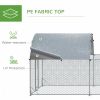 PawHut Large Chicken Coop Metal Chicken Run for Chickens with Waterproof and Anti-UV Cover