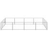 Dog Kennel Silver 129.2 ft¬≤ Steel