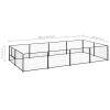 Dog Kennel Black 86.1 ft¬≤ Steel