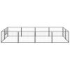 Dog Kennel Black 86.1 ft¬≤ Steel