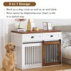 Heavy Duty Furniture style dog cage wooden dog cage double door dog cage side cabinet dog cage Dog crate (44 1/2"W *23"D *33 1/4"H)