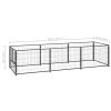 Dog Kennel Black 32.3 ft¬≤ Steel