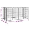 12-Panel Dog Playpen Black 19.7"x39.4" Powder-coated Steel