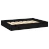 Dog Bed Black 28.1"x21.3"x3.5" Solid Wood Pine