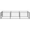 Dog Kennel Black 32.3 ft¬≤ Steel