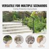 VEVOR Handrails for Outdoor Steps, Fit 3 or 4 Steps Outdoor Stair Railing, Picket#3 Wrought Iron Handrail, Flexible Porch Railing