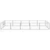 Dog Kennel Silver 107.6 ft¬≤ Steel