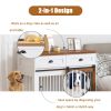 Heavy Duty Furniture style dog cage wooden dog cage double door dog cage side cabinet dog cage Dog crate (44 1/2"W *23"D *33 1/4"H)