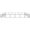 Dog Kennel Black 581.3 ft¬≤ Steel