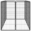 12-Panel Dog Playpen Black 19.7"x39.4" Powder-coated Steel