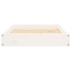 Dog Bed White 24.2"x19.3"x3.5" Solid Wood Pine