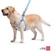 Re Cotton Dog Harness Eco Friendly Dog Harness for Medium and Large Dogs Reflective Adjustable Size for Male Female Dogs L size 27-35 inch Blue Color