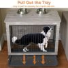 38 Inch Heavy-Duty Gray Dog Crate Furniture