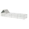 26'Lx6.7'Wx6.6' ft Large Metal Chicken Coop, Walk-in Chicken Run, Galvanized Wire Poultry Chicken Hen Pen Cage