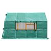 Wooden Chicken Coop 111''√ó74''√ó72'' Large Kitten Playpen, Chicken Run with Waterproof Cover and Two Small Doors