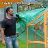 Wooden Chicken Coop 111''√ó74''√ó72'' Large Kitten Playpen, Chicken Run with Waterproof Cover and Two Small Doors