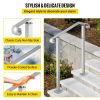 VEVOR Outdoor Stair Railing, Fit 2 or 3 Steps Alloy Metal Handrailing, Front Porch Flexible Transitional Handrail