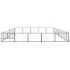 Dog Kennel Black 484.4 ft¬≤ Steel