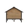 Outdoor Large Wooden Cabin House Style Wooden Dog Kennel with Porch