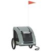 Pet Bike Trailer Gray Oxford Fabric and Iron