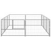 Dog Kennel Silver 64.6 ft¬≤ Steel